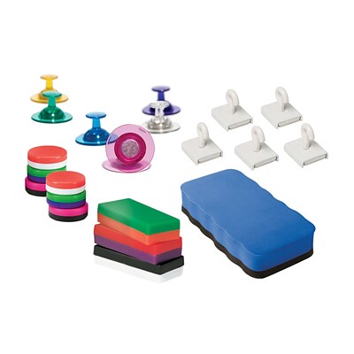 Dowling Magnets Dry Erase Whiteboard Magnets/Clips Accessories Bundle, 21/Set (DO-735501)
