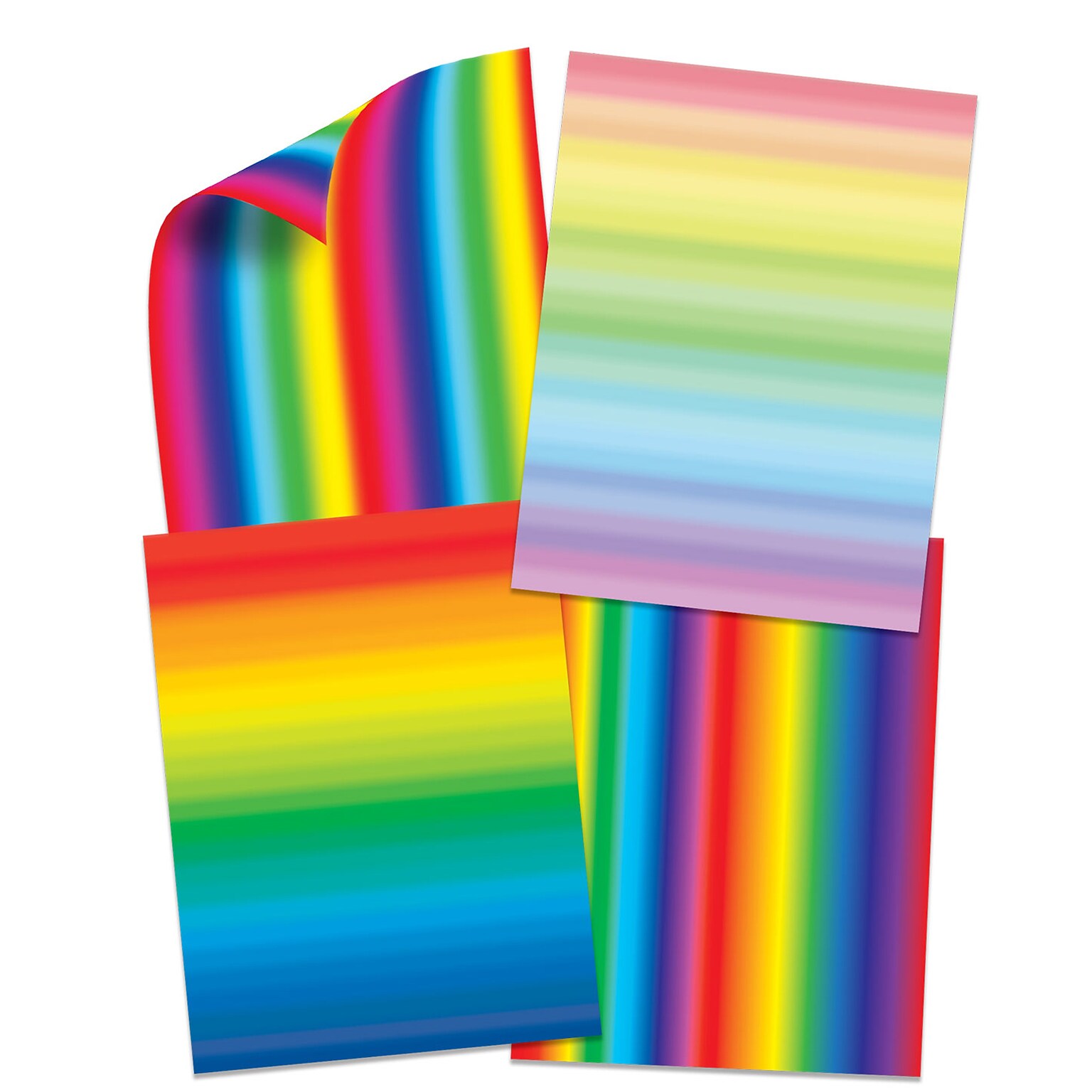 Roylco Double-Sided Rainbow Paper, 96 Sheets/Pack (R-15421)