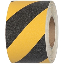 Tape Logic® Heavy-Duty Striped Anti-Slip Tape, 28 Mil, 1 x 60, Black/Yellow, 1/Roll (T96560BY)