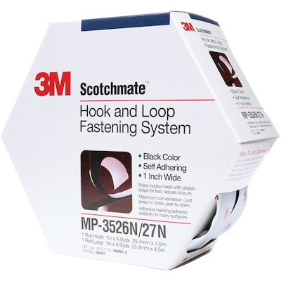 3M MP3526N/MP3527N ScotchmateCombo Pack Fasteners, 1 x 15, Black, 1/Case (DK3M162)
