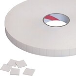 Tape Logic® Removable Double Sided Foam Squares, 1/32 Thick, 3/4 x 3/4, White, 864/Roll (T95228)