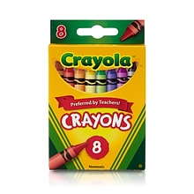 Crayola Crayons Peggable Assorted Colors, 8 Per Box (52-3008)