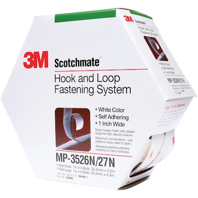 3M MP3526N/MP3527N ScotchmateCombo Pack Fasteners, 1 x 15, white, 5/Case (DK3M163)