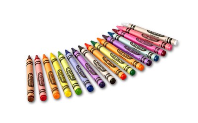 Crayola Non-Peggable Crayons, Assorted Colors, 16 Per Box (52-0016)