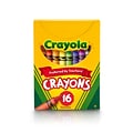 Crayola Non-Peggable Crayons, Assorted Colors, 16 Per Box (52-0016)