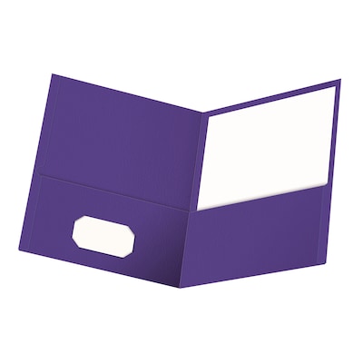 Oxford Twin Portfolio Folders, Purple, 25/Box (OXF 57514)