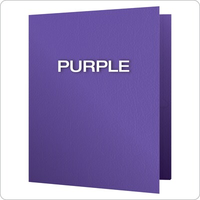 Oxford Twin Portfolio Folders, Purple, 25/Box (OXF 57514)