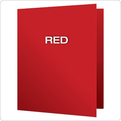 Oxford Twin Portfolio Folders, Red, 25/Box (OXF 57511)
