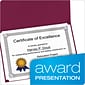 Oxford Certificate Holders, 8.88" x 11.25", Burgundy, 5/Pack (29900585BGD)