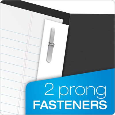 Oxford Twin Fastener Folders, Black, 25/Box (OXF 57706)