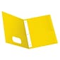 Oxford 2-Pocket Fastener Folders, Yellow, 25/Box (OXF 57709)