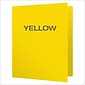 Oxford 2-Pocket Fastener Folders, Yellow, 25/Box (OXF 57709)