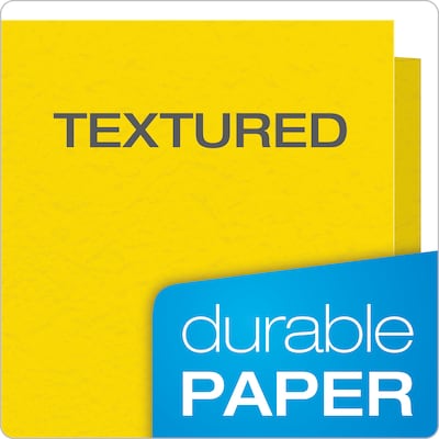Oxford 2-Pocket Fastener Folders, Yellow, 25/Box (OXF 57709)