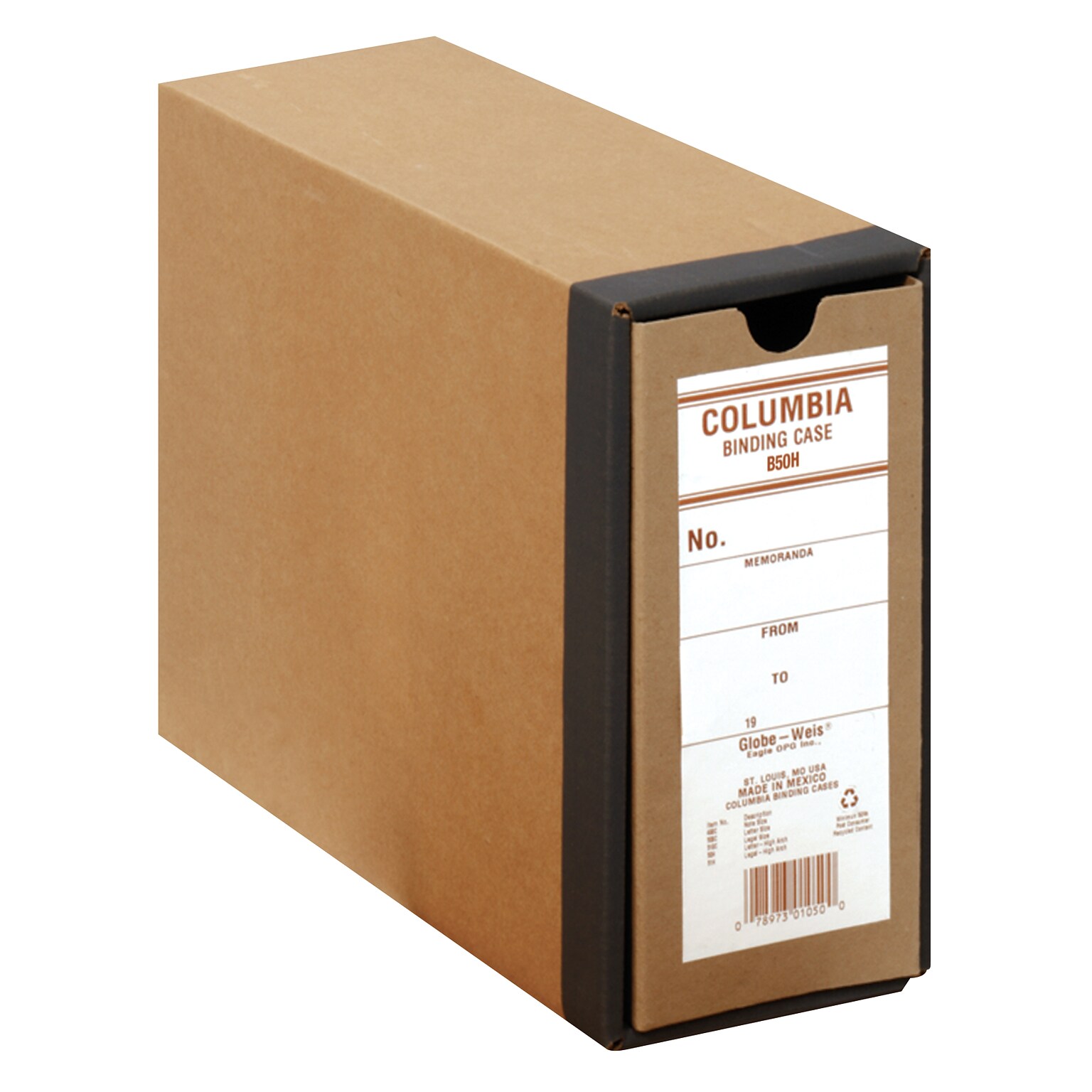 Pendaflex Columbia Heavy Duty 3 2-Ring Binding Case, D-Ring, Brown (B50H)