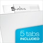 Cardinal Poly Binder Pockets, 3-Hole Punched, Clear, 5/Pack (84010CB)