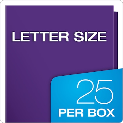 Oxford ShowFolio Twin Laminated Folders, Purple, 25/Box (OXF 51726)
