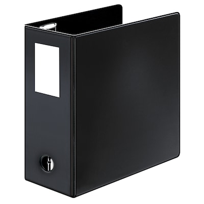 Cardinal SuperLife Heavy Duty 5 3-Ring Non-View Binders, D-Ring, Black (14052CB)