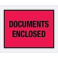 Tape Logic® Documents Enclosed Envelopes, 4 1/2 x 5 1/2, Red, 1000/Case (PL438)