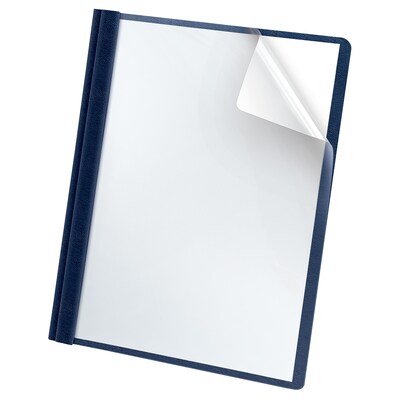 Esselte Deluxe 3-Prong Report Covers, Dark Blue, 25/Box (58802)