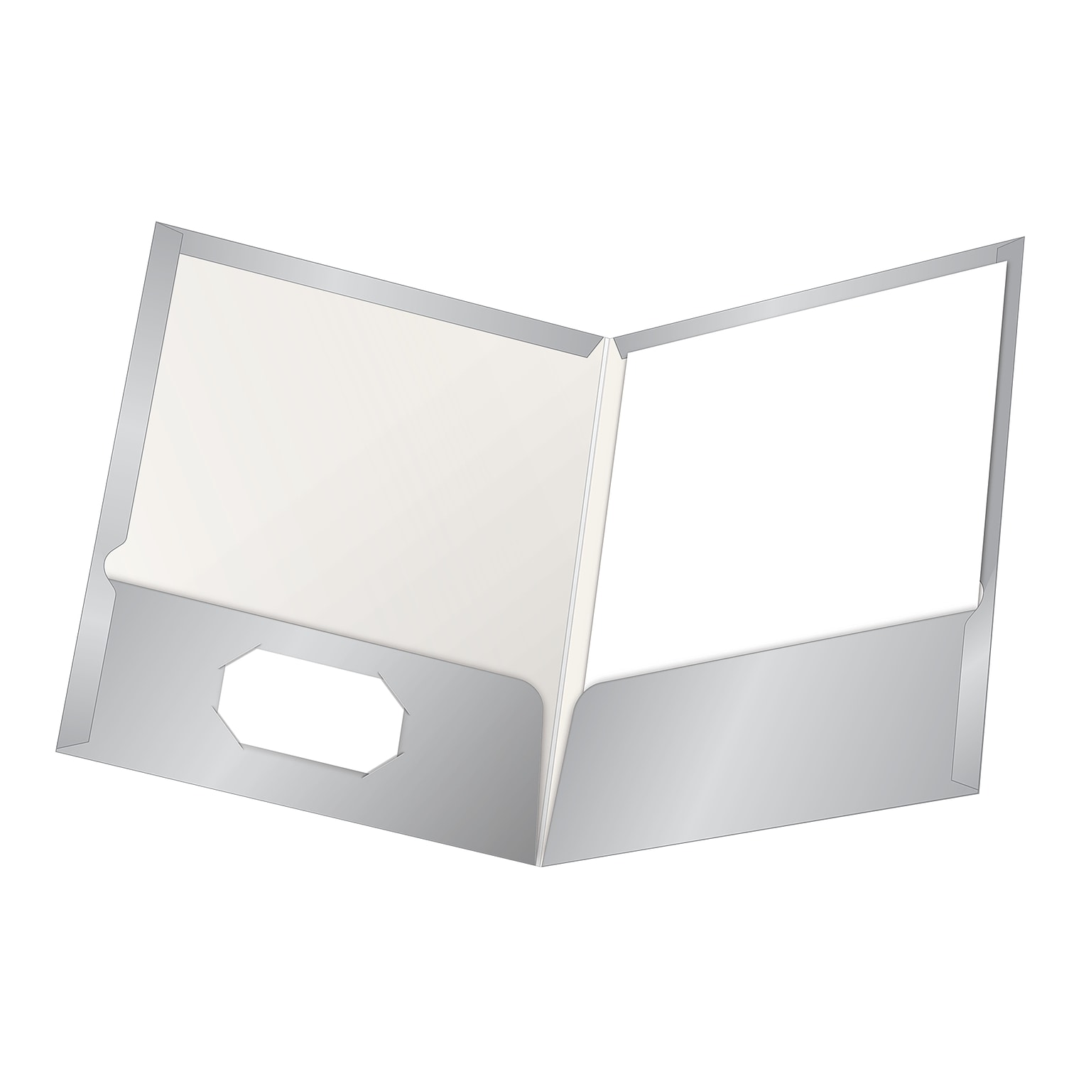 Oxford ShowFolio 2-Pocket Laminated Folders, Gray, 25/Box (OXF 51705)