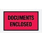 Tape Logic® "Documents Enclosed" Envelopes, 5 1/2" x 10", Red, 1000/Case (PL436)