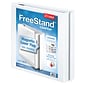 Cardinal FreeStand EasyOpen Heavy Duty 1" 3-Ring Non-View Binders, D-Ring, White (43100)