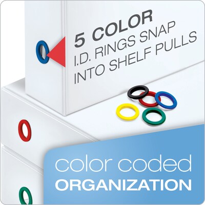 Cardinal FreeStand EasyOpen Heavy Duty 1" 3-Ring Non-View Binders, D-Ring, White (43100)