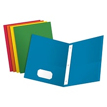 Oxford Twin Fastener Folders, Assorted Colors, 25/Box (OXF 57713)