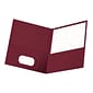 Oxford Twin Portfolio Folders, Burgundy, 25/Box (OXF 57557)