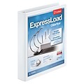 Cardinal ExpressLoad ClearVue 1 1/2 3-Ring View Binders, D-Ring, White (49110CB)