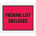 Tape Logic® Packing List Enclosed Envelopes, 10 x 12, Red, 500/Case (PL430)