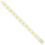 Tyvek® Wristbands, 3/4 x 10, Yellow Stars, 500/Case (WR104YE)