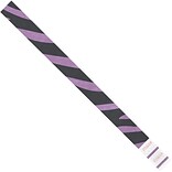 Tyvek® Wristbands, 3/4 x 10, Purple Zebra Stripe, 500/Case (WR108PL)