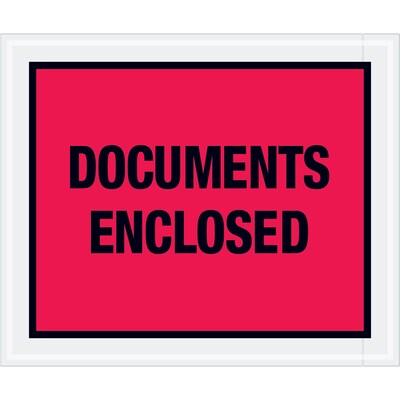 Tape Logic® Documents Enclosed Envelopes, 10 x 12, Red, 500/Case (PL437)