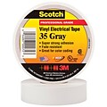 3M 35 Colored Electrical Tape, 7 Mil, 3/4 x 66, Gray, 100/Case (T964035T)