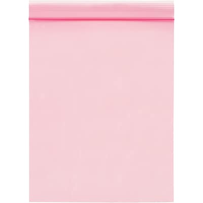 4 x 6 Reclosable Poly Bags, 2 Mil, Pink, 1000/Carton (PBAS710)