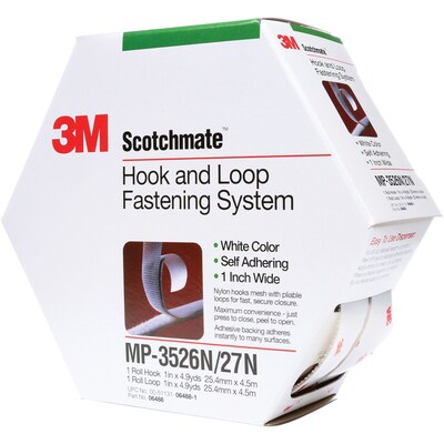 3M MP3526N/MP3527N Scotchmate Combo Pack Fasteners, 1 x 15, White (DK3M164)
