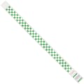 Tyvek Green Checkerboard Wristbands, 500/Carton (WR103GN)