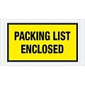 Tape Logic® Packing List Enclosed Envelopes, 5 1/2 x 10, Yellow, 1000/Case (PL425)