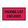 Tape Logic® Packing List Enclosed Envelopes, 5 1/2 x 10, Red, 1000/Case (PL427)