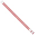 Tyvek® Wristbands, 3/4 x 10, Red Checkerboard, 500/Case (WR103RD)