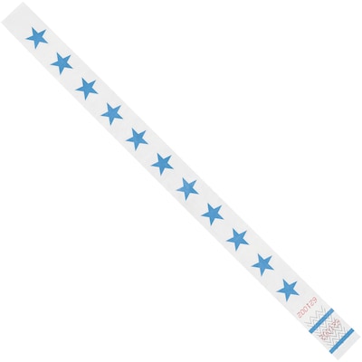 Tyvek Blue Star Wristbands, 500/Carton (WR104BE)