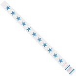 Tyvek® Wristbands, 3/4 x 10, Blue Stars, 500/Case (WR104BE)