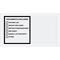 Tape Logic® Transportation Envelopes, Documents Enclosed, 5 1/2 x 10, Printed Clear, 1000/Case (PL496)