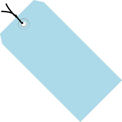 Shipping Tags, Pre-Strung, 13 Pt., 8 x 4, Light Blue 500/Case (G11092B)