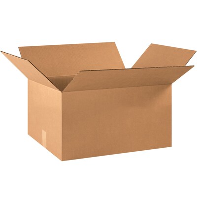 Corrugated Boxes, 21 3/8 x 15 5/8 x 9 1/2, Kraft, 20/Bundle (21159)