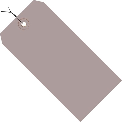 Partners Brand Shipping Tags, Pre-Wired, 13 Pt., 8 x 4, Gray 500/Case