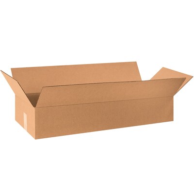Flat Corrugated Boxes, 30 x 12 x 6, Kraft, 25/Bundle (30126)