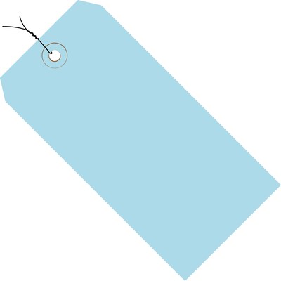 Partners Brand Shipping Tags, Pre-Wired, 13 Pt., 8 x 4, Light Blue 500/Case