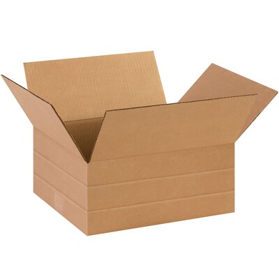 Multi-Depth Corrugated Boxes, 14 x 10 x 6, Kraft, 25/Bundle (MD14106)